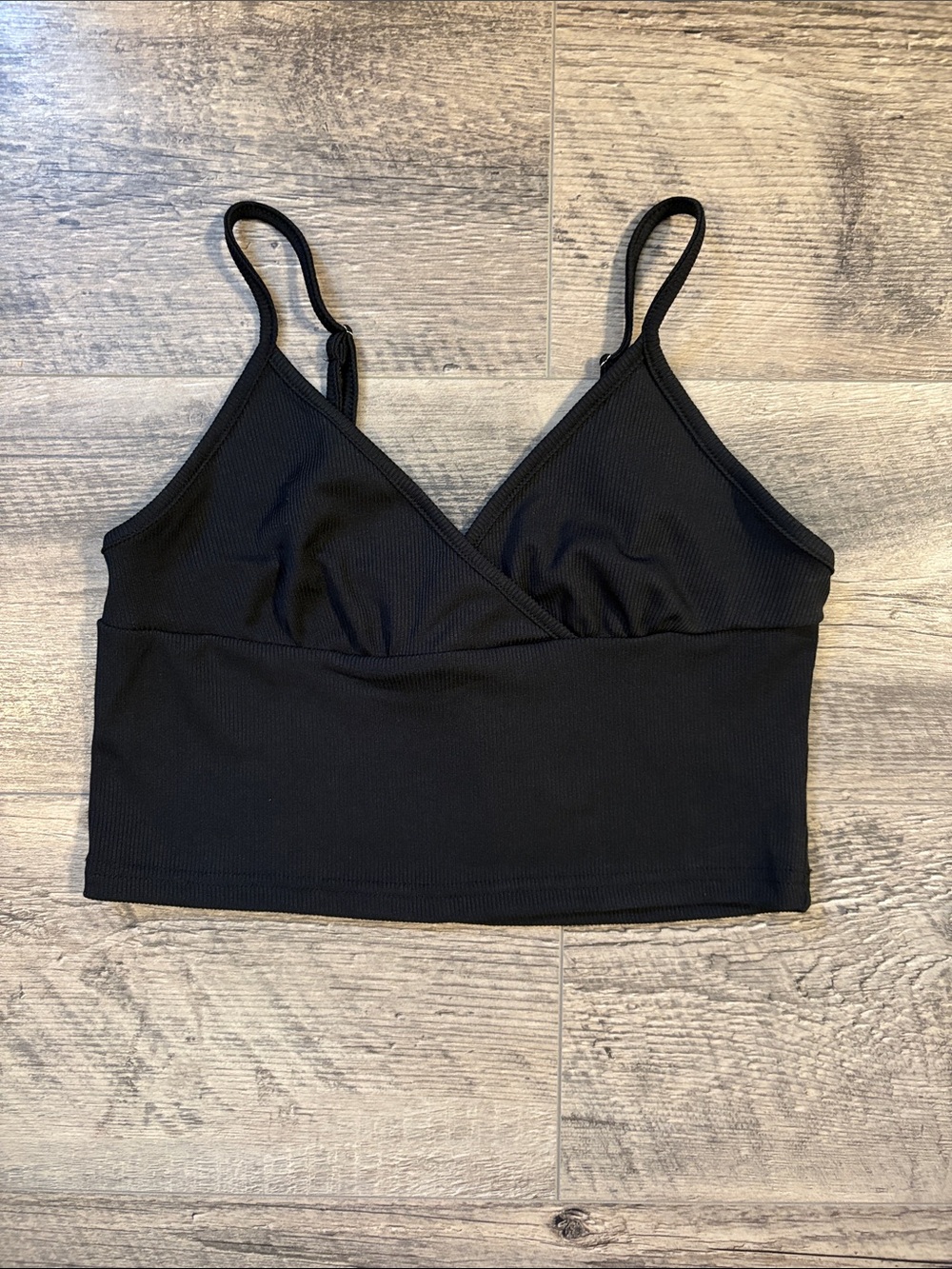 Black Ribbed Tank Top